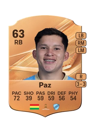 Paz - 63 - Rare EA FC 27 card