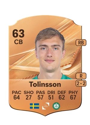 Tolinsson - 63 - Rare EA FC 27 card
