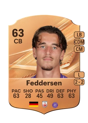 Feddersen - 63 - Rare EA FC 27 card