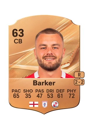 Barker - 63 - Rare EA FC 27 card