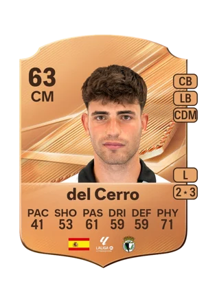 del Cerro - 63 - Rare EA FC 27 card