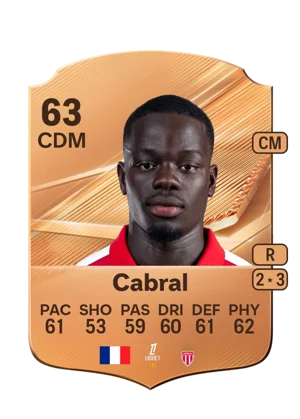 Cabral - 63 - Rare EA FC 27 card