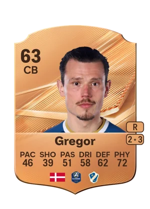 Gregor - 63 - Rare EA FC 27 card