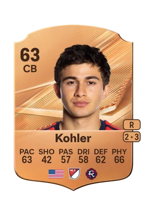 Kohler - 63 - Rare EA FC 27 card
