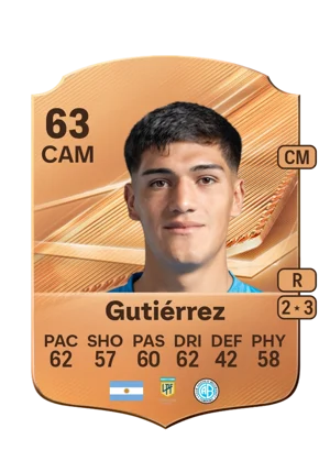Gutiérrez - 63 - Rare EA FC 27 card