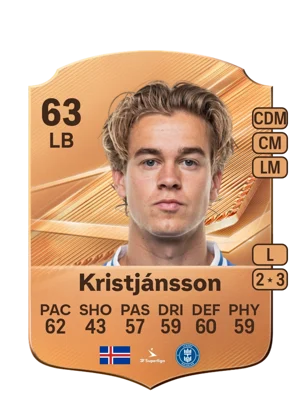Kristjánsson - 63 - Rare EA FC 27 card