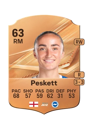 Peskett - 63 - Rare EA FC 27 card