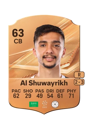 Al Shuwayrikh - 63 - Rare EA FC 27 card