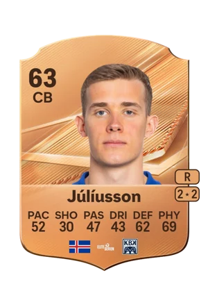 Júlíusson - 63 - Rare EA FC 27 card