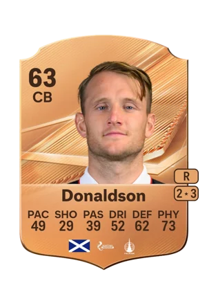 Donaldson - 63 - Rare EA FC 27 card
