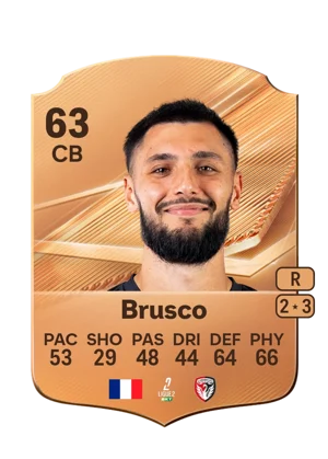 Brusco - 63 - Rare EA FC 27 card