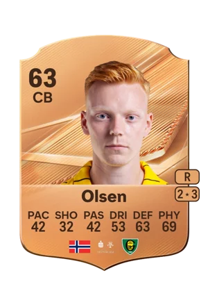 Olsen - 63 - Rare EA FC 27 card