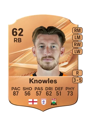 Knowles - 62 - Rare EA FC 27 card