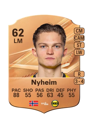 Nyheim - 62 - Rare EA FC 27 card