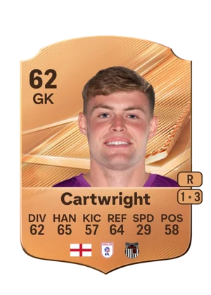 Cartwright - 62 - Rare EA FC 27 card