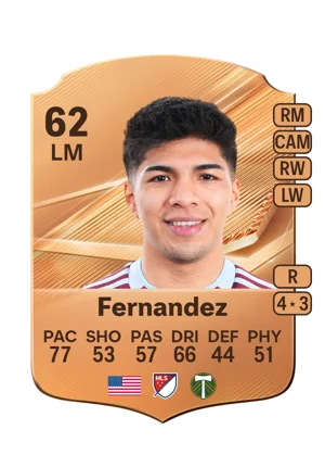 Fernandez - 62 - Rare EA FC 27 card