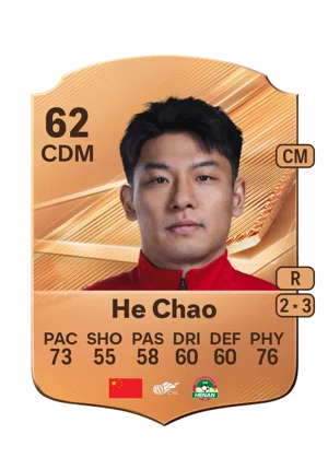 He Chao - 62 - Rare EA FC 27 card