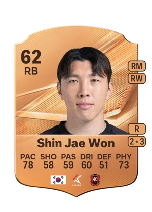Shin Jae Won - 62 - Rare EA FC 27 card