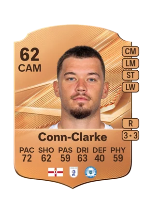 Conn-Clarke - 62 - Rare EA FC 27 card