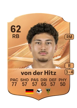 von der Hitz - 62 - Rare EA FC 27 card