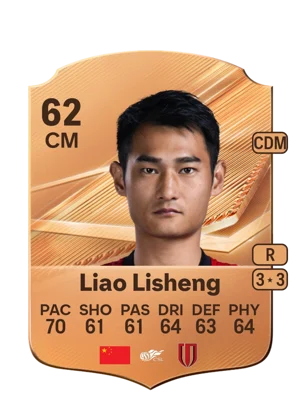 Liao Lisheng - 62 - Rare EA FC 27 card