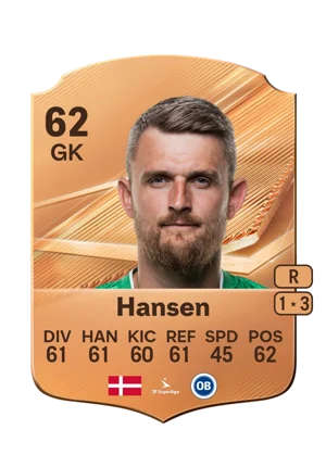 Hansen - 62 - Rare EA FC 27 card