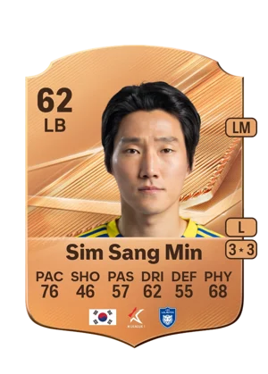 Sim Sang Min - 62 - Rare EA FC 27 card