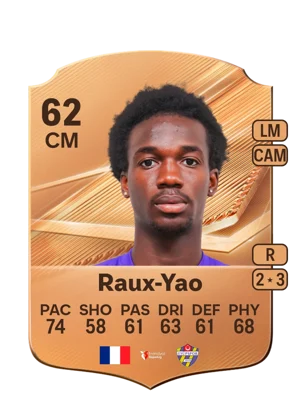 Raux-Yao - 62 - Rare EA FC 27 card