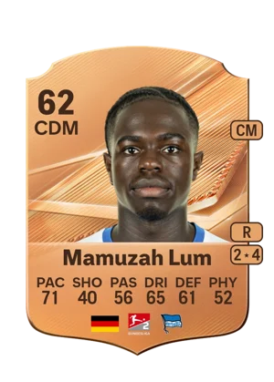 Mamuzah Lum - 62 - Rare EA FC 27 card