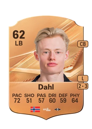 Dahl - 62 - Rare EA FC 27 card