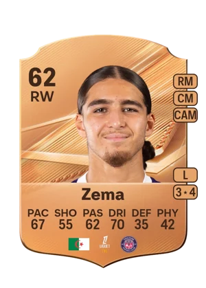 Zema - 62 - Rare EA FC 27 card