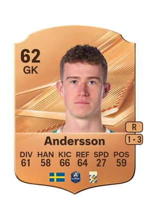 Andersson - 62 - Rare EA FC 27 card
