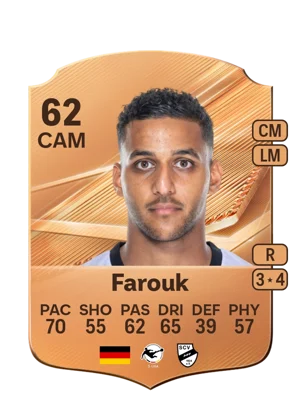 Farouk - 62 - Rare EA FC 27 card