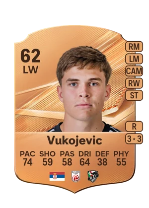 Vukojevic - 62 - Rare EA FC 27 card