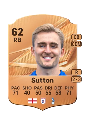 Sutton - 62 - Rare EA FC 27 card