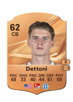 Dettoni - 62 - Rare EA FC 27 card