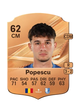 Popescu - 62 - Rare EA FC 27 card