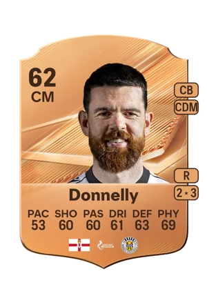 Donnelly - 62 - Rare EA FC 27 card