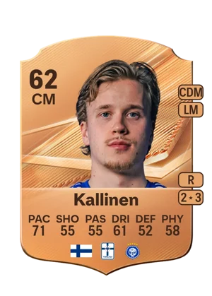 Kallinen - 62 - Rare EA FC 27 card