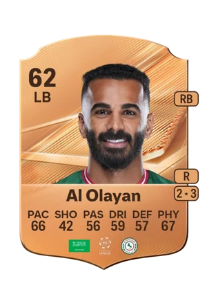 Al Olayan - 62 - Rare EA FC 27 card