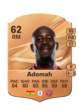 Adomah - 62 - Rare EA FC 27 card
