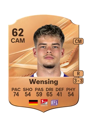 Wensing - 62 - Rare EA FC 27 card