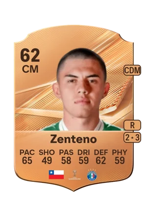 Zenteno - 62 - Rare EA FC 27 card