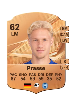 Prasse - 62 - Rare EA FC 27 card