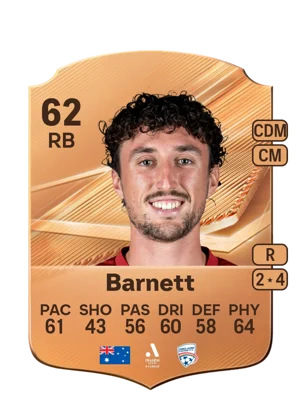 Barnett - 62 - Rare EA FC 27 card
