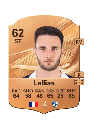 Lallias - 62 - Rare EA FC 27 card
