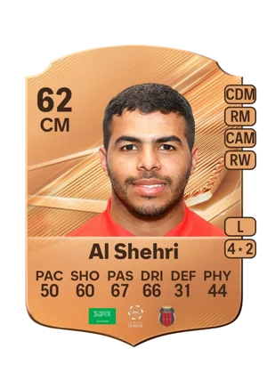Al Shehri - 62 - Rare EA FC 27 card