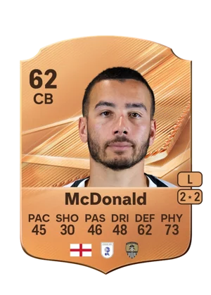 McDonald - 62 - Rare EA FC 27 card