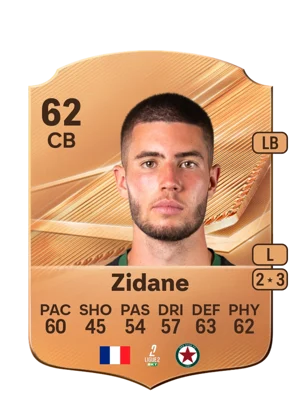 Zidane - 62 - Rare EA FC 27 card
