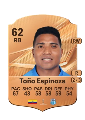Toño Espinoza - 62 - Rare EA FC 27 card